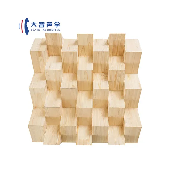 Акустический диффузор для интерьера, 3D-стеновая панель, акустические панели из массива дерева