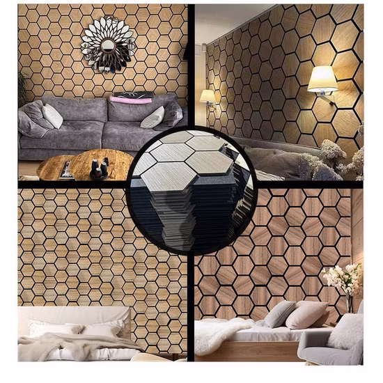 Декоративная 3D-панель для внутренней облицовки из ДПК и МДФ с рифленым рисунком, декоративная акустическая стеновая панель для домашнего декора.