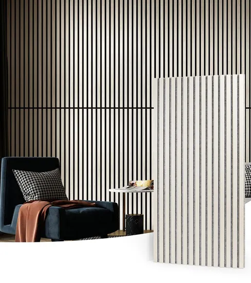 Акустические стеновые панели цвета тёмного каштана, звукоизоляционные деревянные панели (94